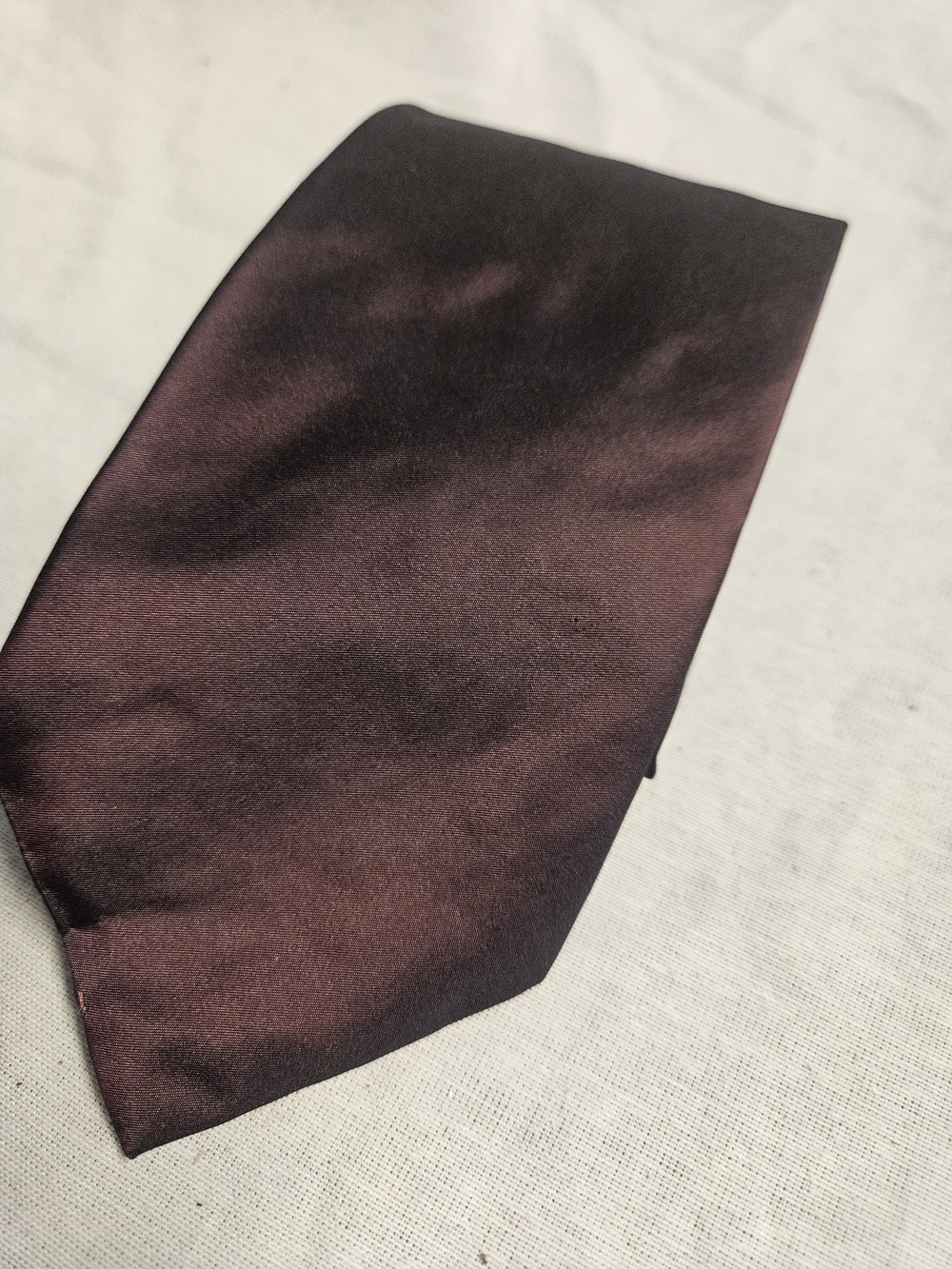 Paul Fredrick Solid Deep Burgundy Silk Tie